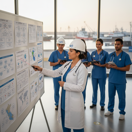 Equipo médico analizando datos